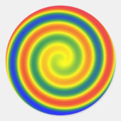 Spirallichtbogen-Regenbogenaufkleber (x20) Runder Aufkleber (Vorderseite)