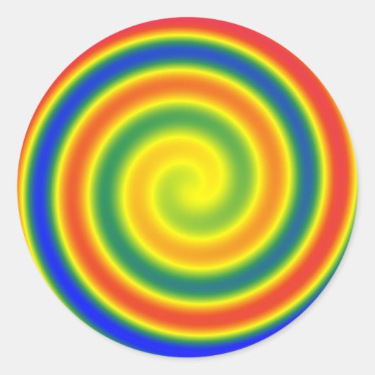 Spirallichtbogen-Regenbogenaufkleber (x20) Runder Aufkleber (Vorderseite)