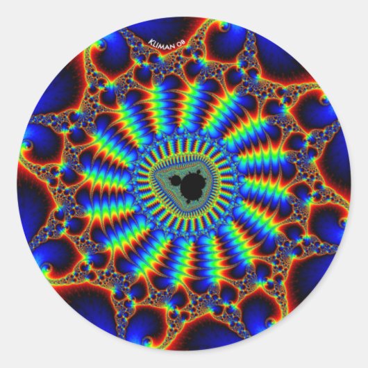 Spiralmandel Runder Aufkleber (Vorderseite)