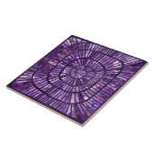 Spiralmosaik - Amethyst-Fluorit Fliese (Seite)