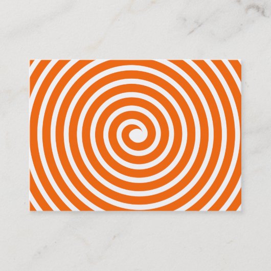 Spiralmotif - Orange und Weiß Visitenkarte (Vorderseite)