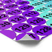 Spiralmultiplikationstabelle - Hexagon Poster (Ecke)