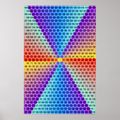 Spiralmultiplikationstabelle - Hexagon Poster (Vorne)
