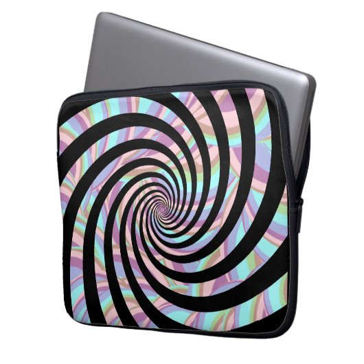 Spiralmuster mit Pastellfarben Laptopschutzhülle (Vorderseite Links)