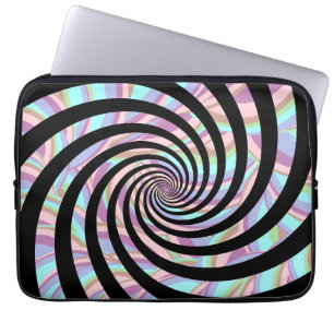 Spiralmuster mit Pastellfarben Laptopschutzhülle