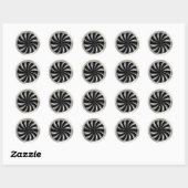 Spiralmuster Runder Aufkleber (Blatt)