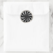 Spiralmuster Runder Aufkleber (Tasche)