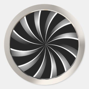 Spiralmuster Runder Aufkleber