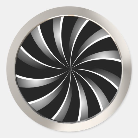 Spiralmuster Runder Aufkleber (Vorderseite)
