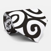 Spiralmuster Schwarz & Weiß + Ihre Ideen Krawatte (Gerollt)