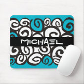 Spiralmuster Schwarz & Weiß + Ihre Ideen Mousepad (Mit Mouse)