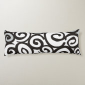 Spiralmuster Schwarz & Weiß + Ihre Ideen Seitenschläferkissen (Rückseite)