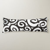 Spiralmuster Schwarz & Weiß + Ihre Ideen Seitenschläferkissen (Vorderseite)