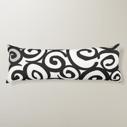 Spiralmuster Schwarz & Weiß + Ihre Ideen Seitenschläferkissen (Vorderseite)