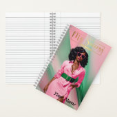 Spiralnotebook A5 Rosa und Grün Abstrakt Notizblock (Innen)