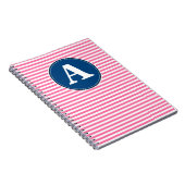 Spiralnotebook, benutzerdefinierte Monogramm-Vorla Notizblock (Rechte Seite)