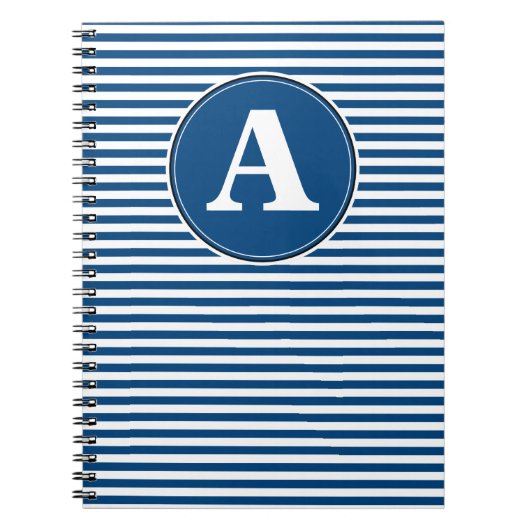 Spiralnotebook, benutzerdefinierte Monogramm-Vorla Notizblock (Vorderseite)