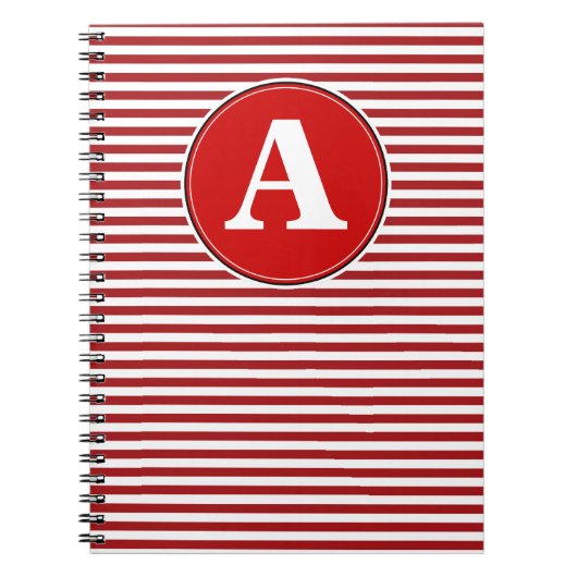 Spiralnotebook, benutzerdefinierte Monogramm-Vorla Notizblock (Vorderseite)