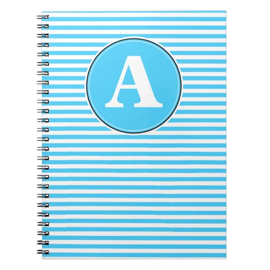 Spiralnotebook, benutzerdefinierte Monogramm-Vorla Notizblock (Vorderseite)