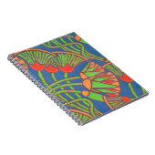 SpiralNotebook, blau, rot, gelb, ethnisch geprägt Notizblock (Rechte Seite)