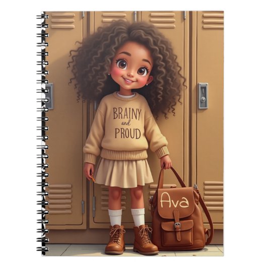 SpiralNotebook "Brainy and Proud" - Kid Edition Notizblock (Vorderseite)