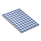 SpiralNotebook, Dark Blue und White Karo Gingham Notizblock (Rechte Seite)