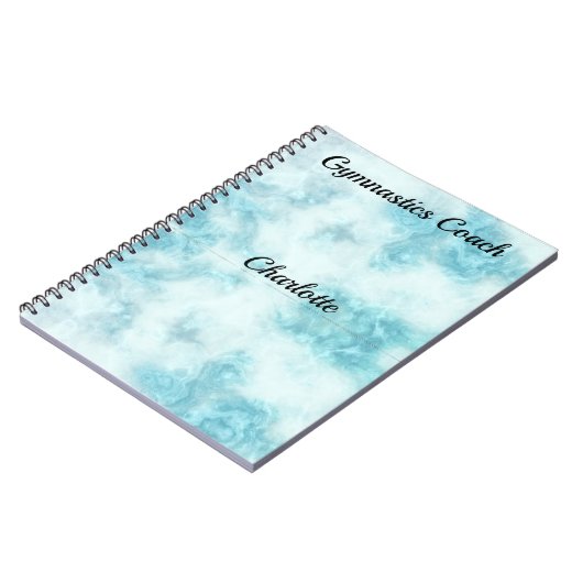 Spiralnotebook für Gymnastik Coach Personalisiert Notizblock (Linke Seite)