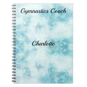 Spiralnotebook für Gymnastik Coach Personalisiert Notizblock