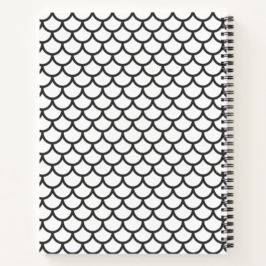 SpiralNotebook im modernen geometrischen Stil Notizblock (Rückseite)