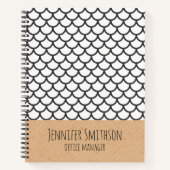 SpiralNotebook im modernen geometrischen Stil Notizblock (Vorderseite)