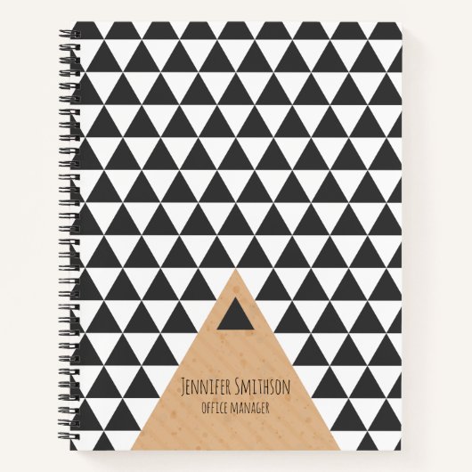 SpiralNotebook im modernen geometrischen Stil Notizblock (Vorderseite)