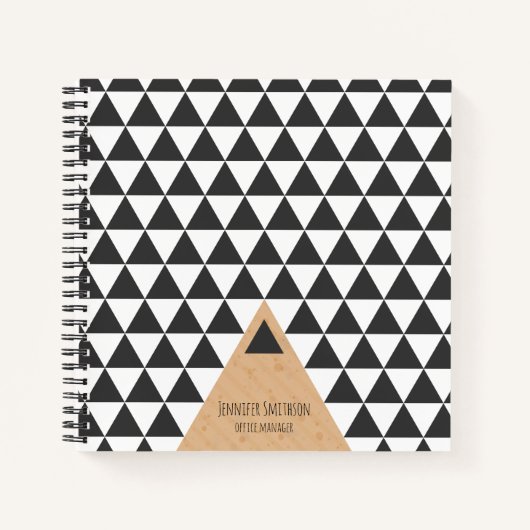 SpiralNotebook im modernen geometrischen Stil Notizblock (Vorderseite)