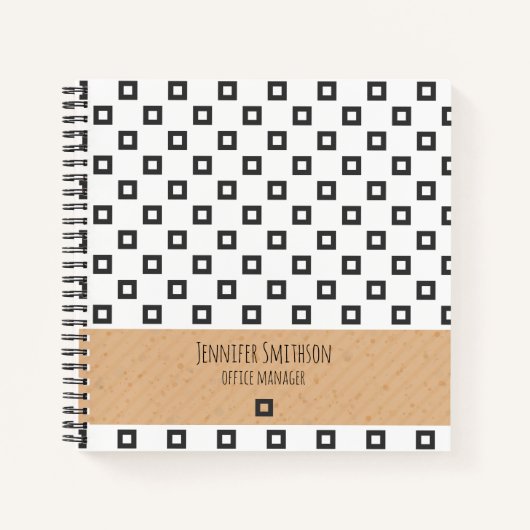 SpiralNotebook im modernen geometrischen Stil Notizblock (Vorderseite)