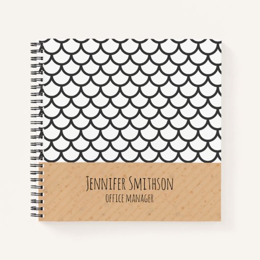 SpiralNotebook im modernen geometrischen Stil Notizblock (Vorderseite)