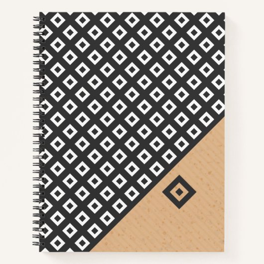 SpiralNotebook im modernen geometrischen Stil Notizblock (Vorderseite)