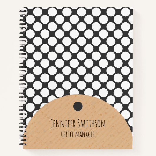 SpiralNotebook im modernen geometrischen Stil Notizblock (Vorderseite)