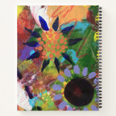 SpiralNotebook in Abstrakter Blume Design Notizblock (Rückseite)