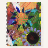 SpiralNotebook in Abstrakter Blume Design Notizblock (Vorderseite)