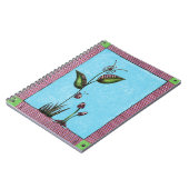 SpiralNotebook, Ladybug Blume Pilze Notizblock (Linke Seite)