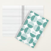 SpiralNotebook mit aquamariner Circle Geometric Mu Notizblock (Innen)