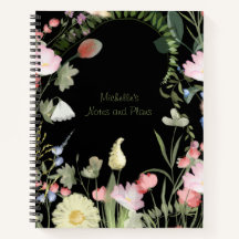 SpiralNotebook mit benutzerdefinierten Wildblumen