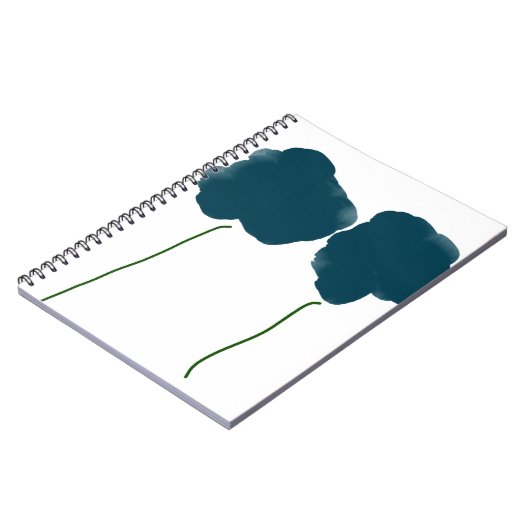 Spiralnotebook mit Blume Notizblock (Linke Seite)