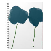 Spiralnotebook mit Blume Notizblock (Vorderseite)