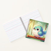 Spiralnotebook mit Chubby und niedlichem Vogel Notizblock (Innenseite)