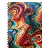 SpiralNotebook mit farbigem Marmordesign Notizblock (Vorderseite)