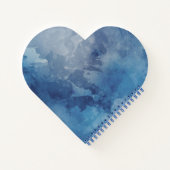 SpiralNotebook mit floraler Watercolor Heart Shape Notizblock (Rückseite)