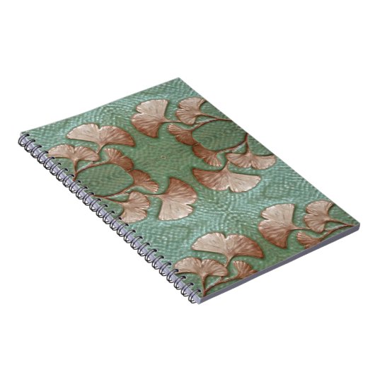 Spiralnotebook mit Gingko-Blatt Design 2 Notizblock (Rechte Seite)