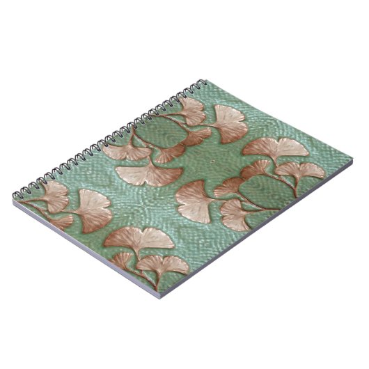 Spiralnotebook mit Gingko-Blatt Design 2 Notizblock (Linke Seite)