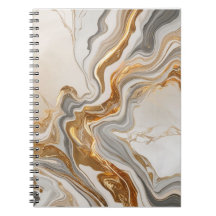 SpiralNotebook mit goldgelber Marmor-Touch