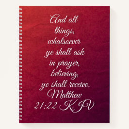 SpiralNotebook mit KJV Bible Verse Notizblock